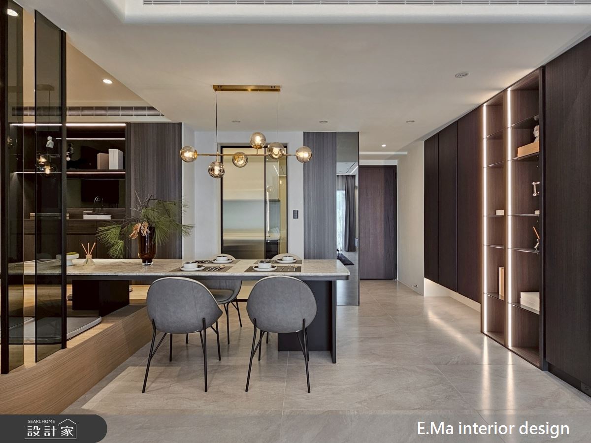 51坪新成屋(5年以下)＿極簡黑灰白風玄關餐廳案例圖片＿艾馬室內裝修設計＿艾馬_32之6