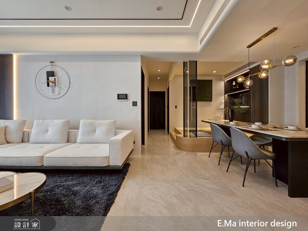 51坪新成屋(5年以下)＿極簡黑灰白風客廳廚房書房案例圖片＿艾馬室內裝修設計＿艾馬_32之8