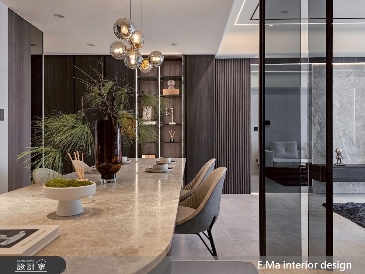 51坪新成屋(5年以下)＿極簡黑灰白風餐廳案例圖片＿艾馬室內裝修設計＿艾馬_32之16