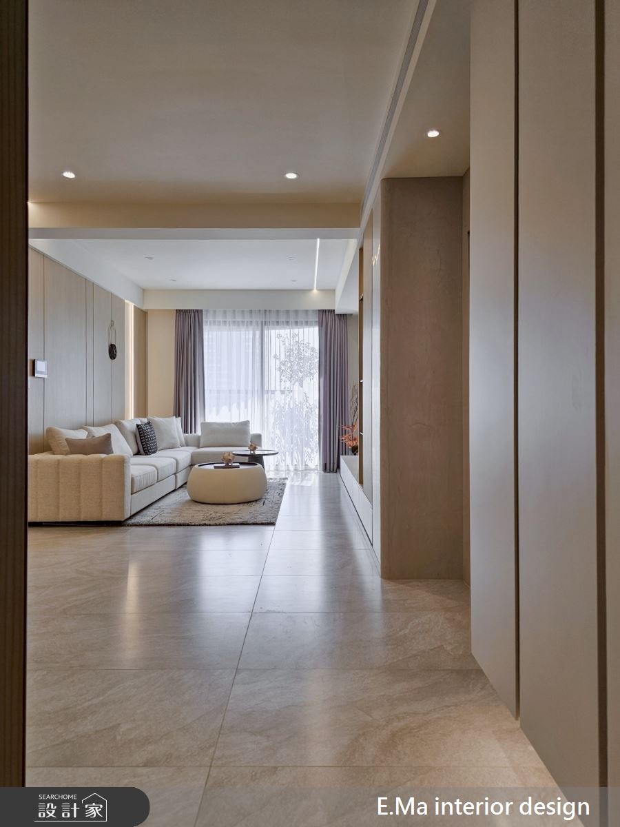 51坪新成屋(5年以下)＿日式奶茶風玄關客廳案例圖片＿艾馬室內裝修設計＿艾馬_33之1