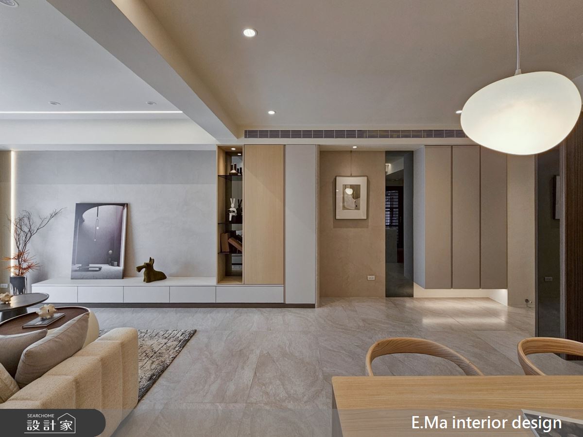 51坪新成屋(5年以下)＿日式奶茶風玄關客廳餐廳案例圖片＿艾馬室內裝修設計＿艾馬_33之4