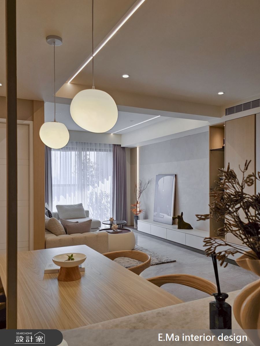 51坪新成屋(5年以下)＿日式奶茶風客廳餐廳案例圖片＿艾馬室內裝修設計＿艾馬_33之5