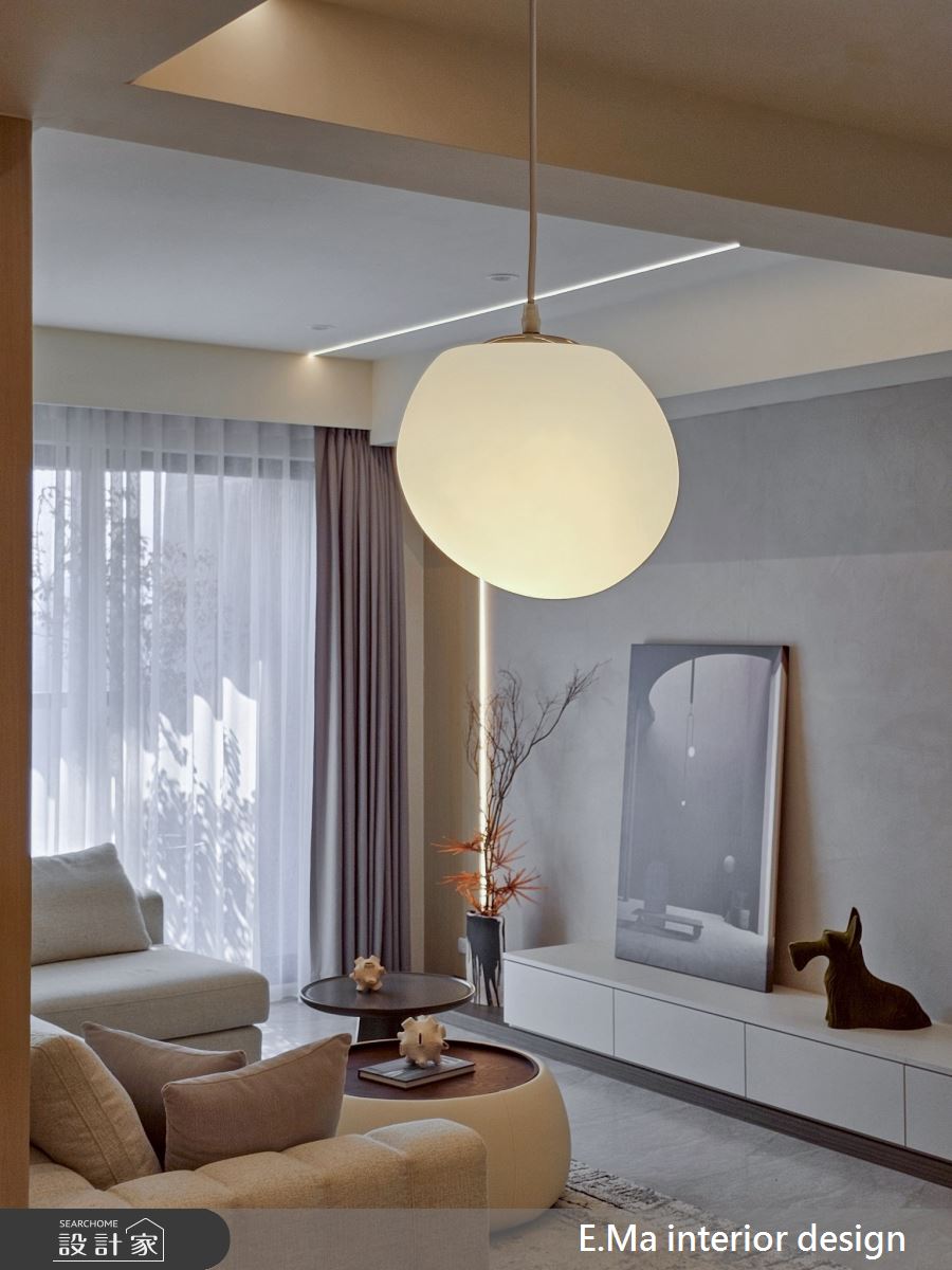 51坪新成屋(5年以下)＿日式奶茶風客廳案例圖片＿艾馬室內裝修設計＿艾馬_33之15