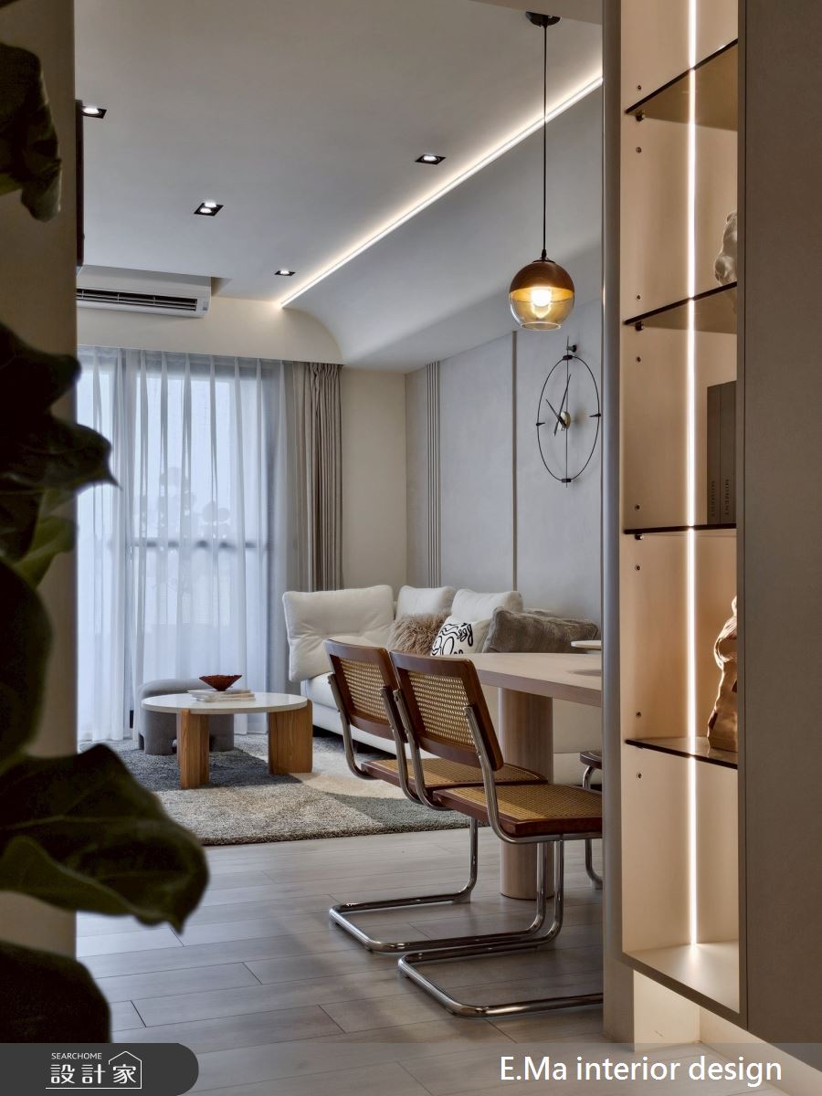 31坪新成屋(5年以下)＿侘寂風玄關客廳餐廳案例圖片＿艾馬室內裝修設計＿艾馬_34之3