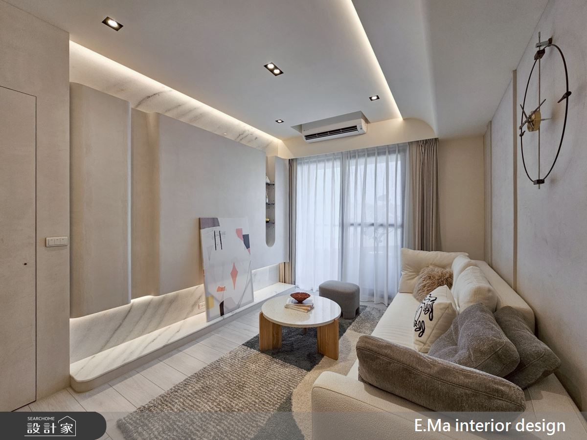 31坪新成屋(5年以下)＿侘寂風客廳案例圖片＿艾馬室內裝修設計＿艾馬_34之6