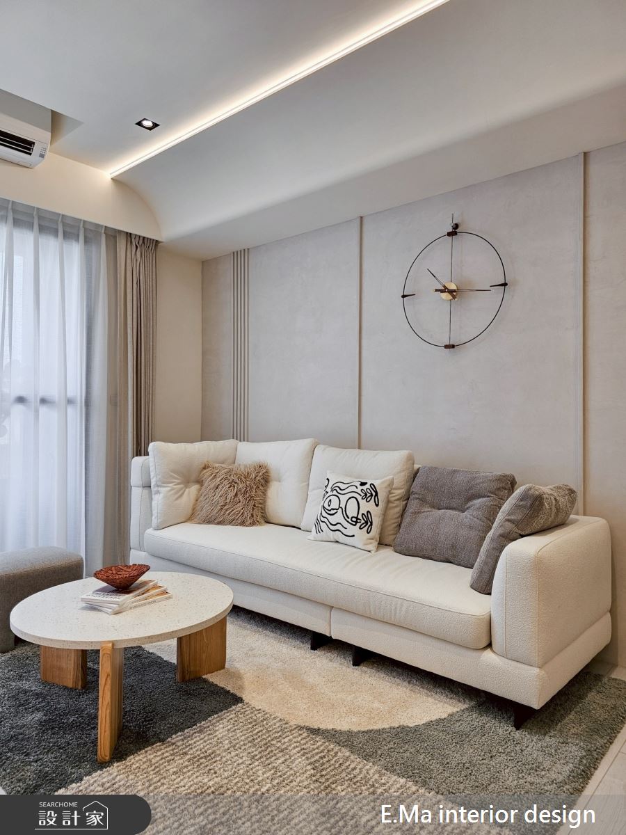 31坪新成屋(5年以下)＿侘寂風客廳案例圖片＿艾馬室內裝修設計＿艾馬_34之7