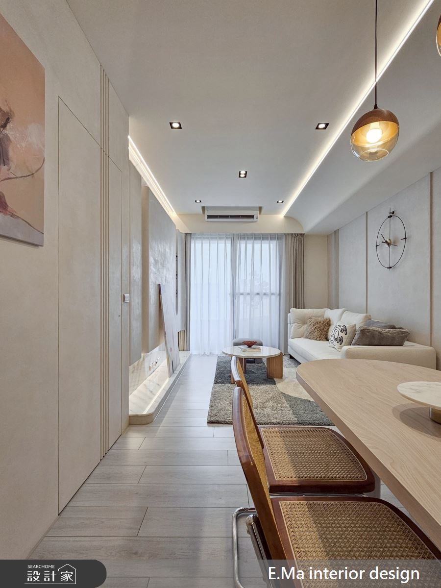 31坪新成屋(5年以下)＿侘寂風客廳餐廳案例圖片＿艾馬室內裝修設計＿艾馬_34之10