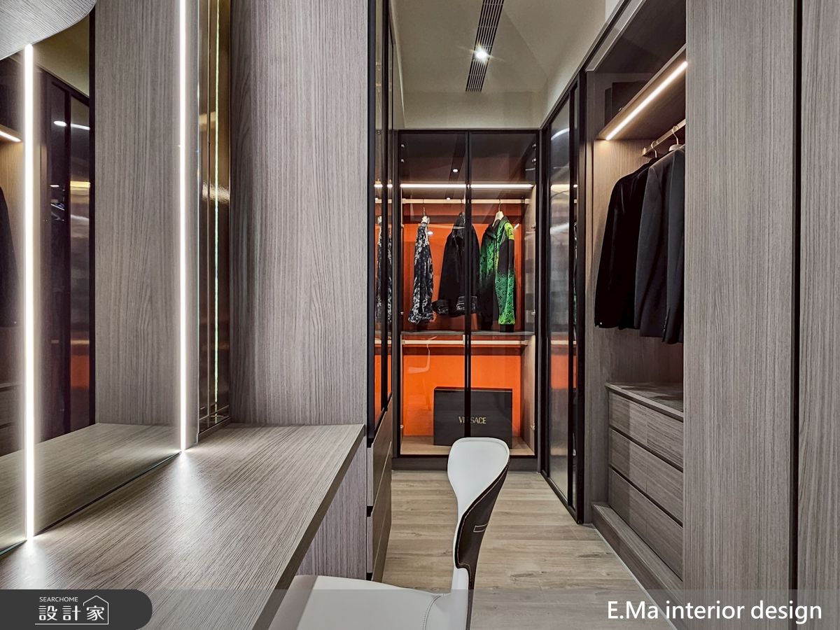 60坪新成屋(5年以下)＿現代奢華風更衣間案例圖片＿艾馬室內裝修設計＿艾馬_40之18