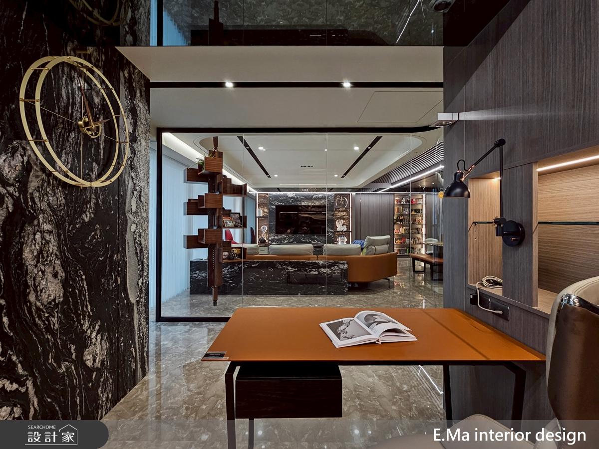 60坪新成屋(5年以下)＿現代奢華風書房案例圖片＿艾馬室內裝修設計＿艾馬_40之15