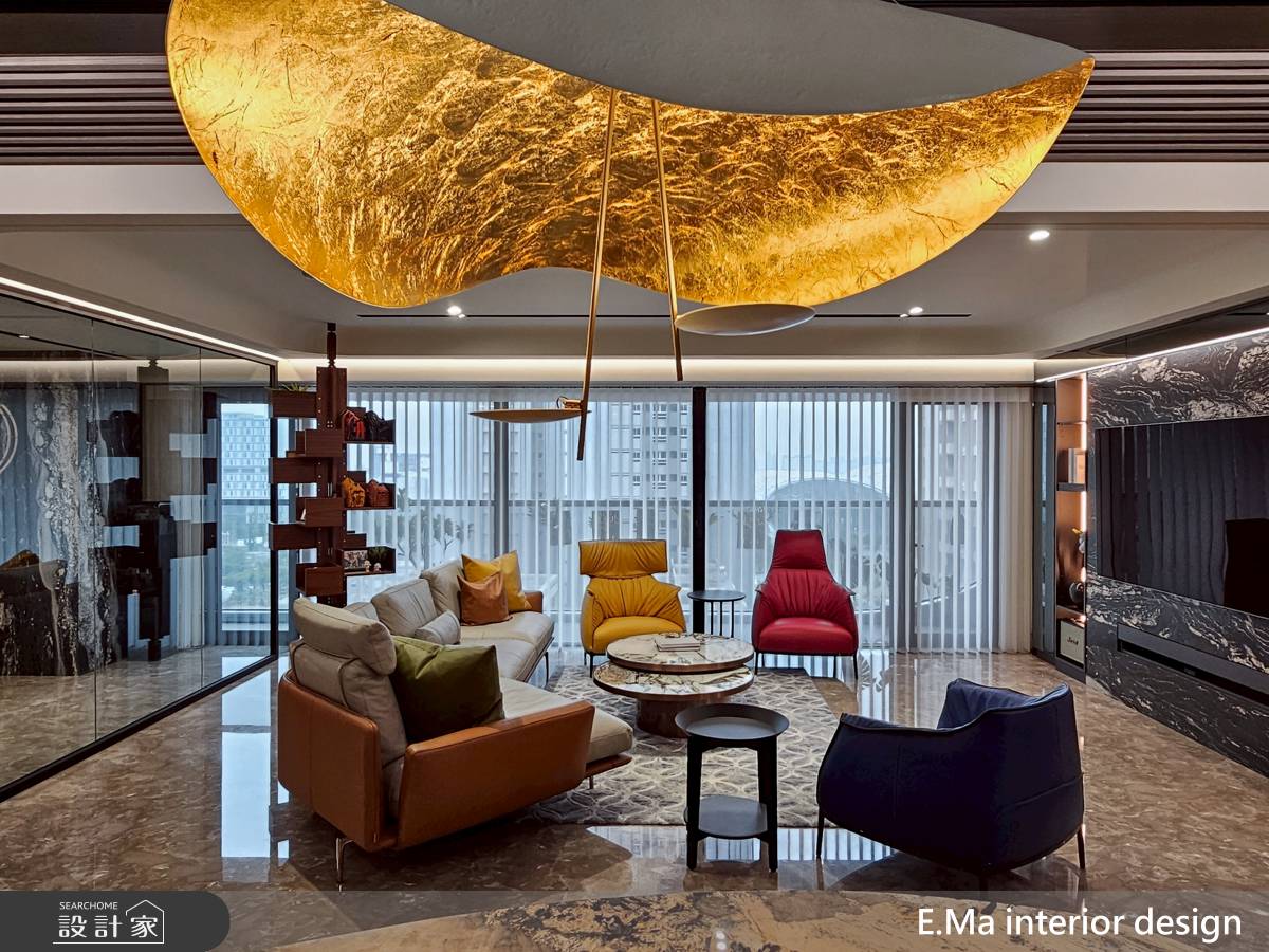60坪新成屋(5年以下)＿現代奢華風客廳案例圖片＿艾馬室內裝修設計＿艾馬_40之11