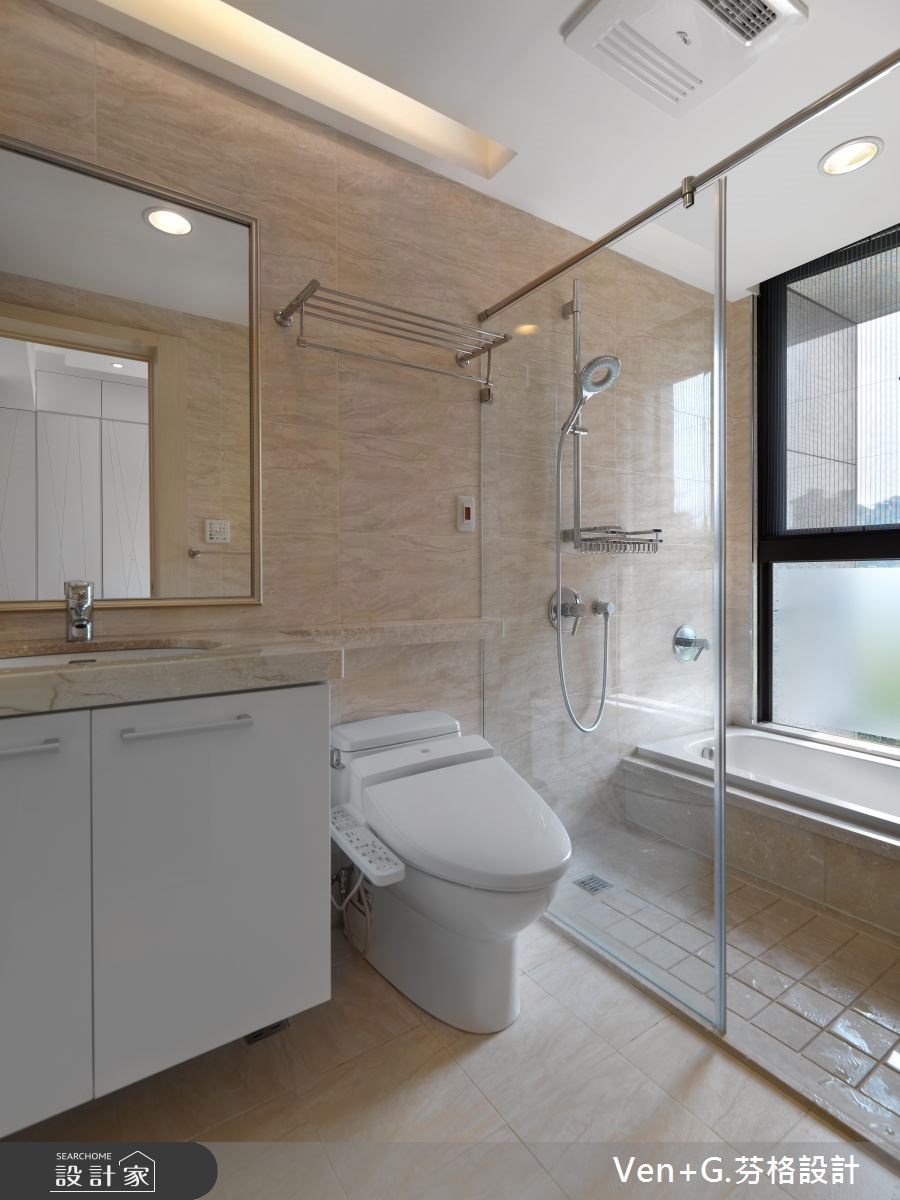 36坪新成屋(5年以下)＿簡約風浴室案例圖片＿芬格空間設計事務所＿芬格設計1.詠四時。慢活純粹 台北36坪簡約風之14