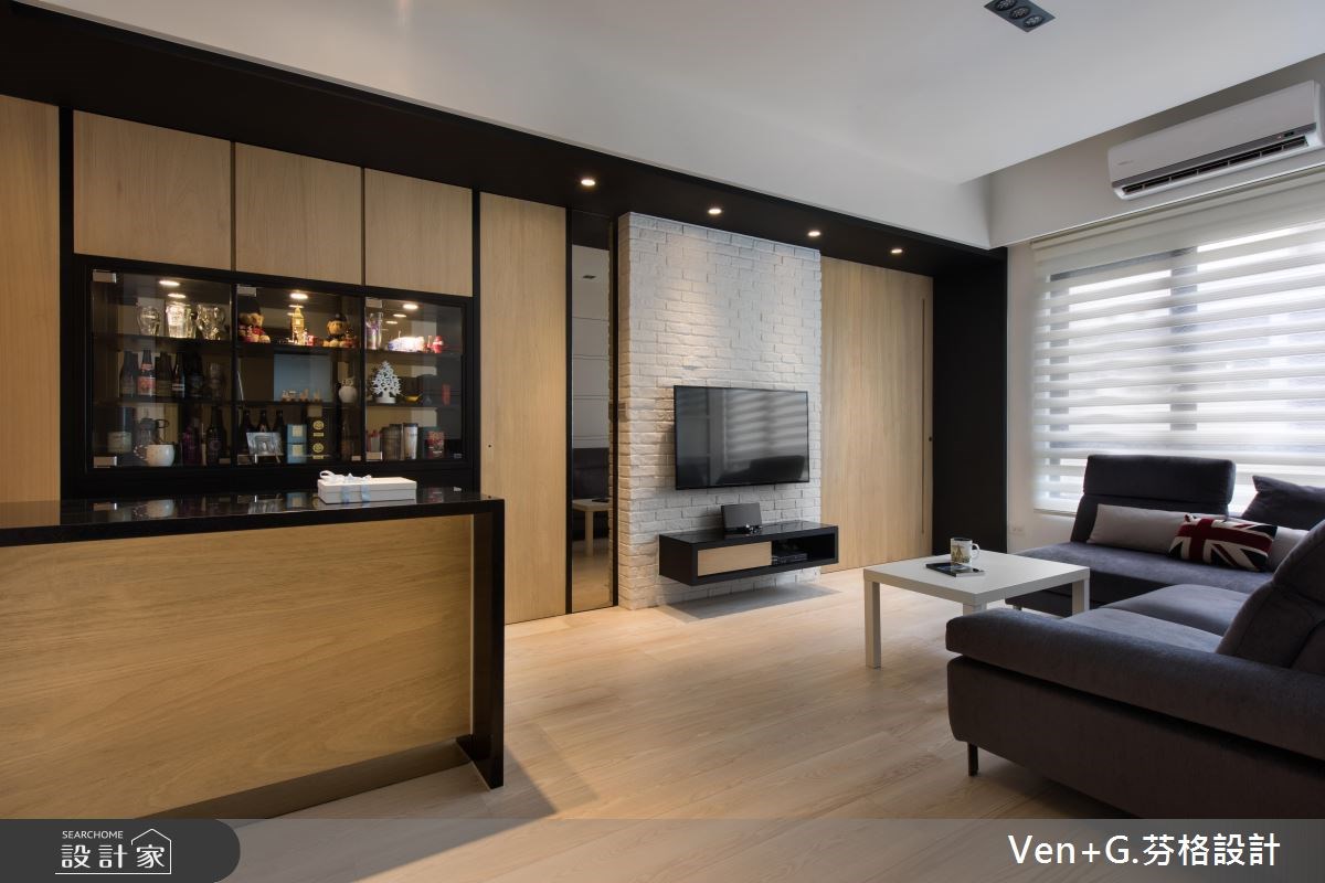 20坪新成屋(5年以下)＿北歐風客廳吧檯案例圖片＿芬格空間設計事務所＿芬格設計4.清新無壓人文美宅 台北20坪北歐風之2