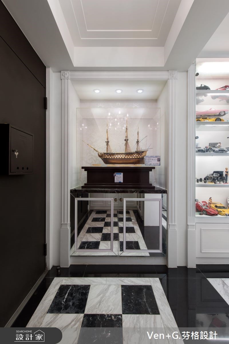 40坪老屋(16~30年)＿新古典玄關案例圖片＿芬格空間設計事務所＿芬格設計5.童趣與華麗的對決 台北老屋翻新40坪新古典之1