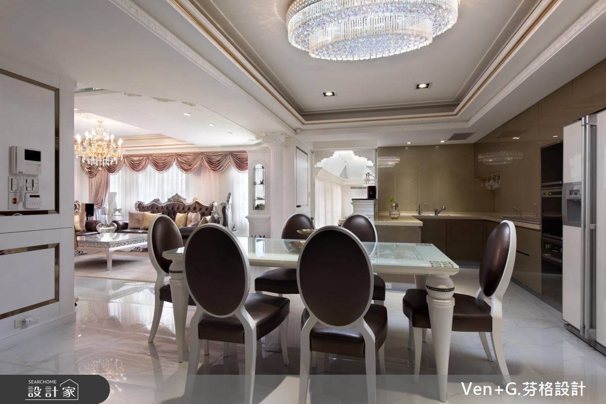 40坪老屋(16~30年)＿新古典餐廳案例圖片＿芬格空間設計事務所＿芬格設計5.童趣與華麗的對決 台北老屋翻新40坪新古典之6