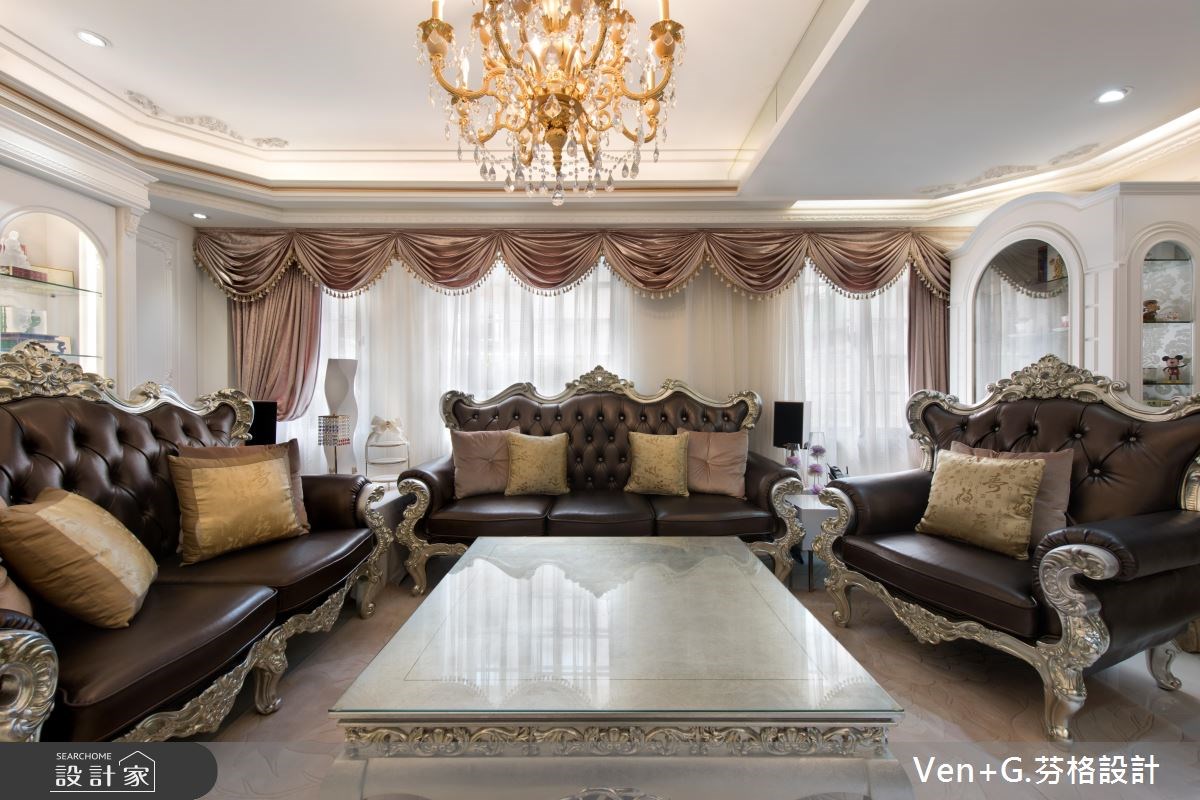 40坪老屋(16~30年)＿新古典客廳案例圖片＿芬格空間設計事務所＿芬格設計5.童趣與華麗的對決 台北老屋翻新40坪新古典之11