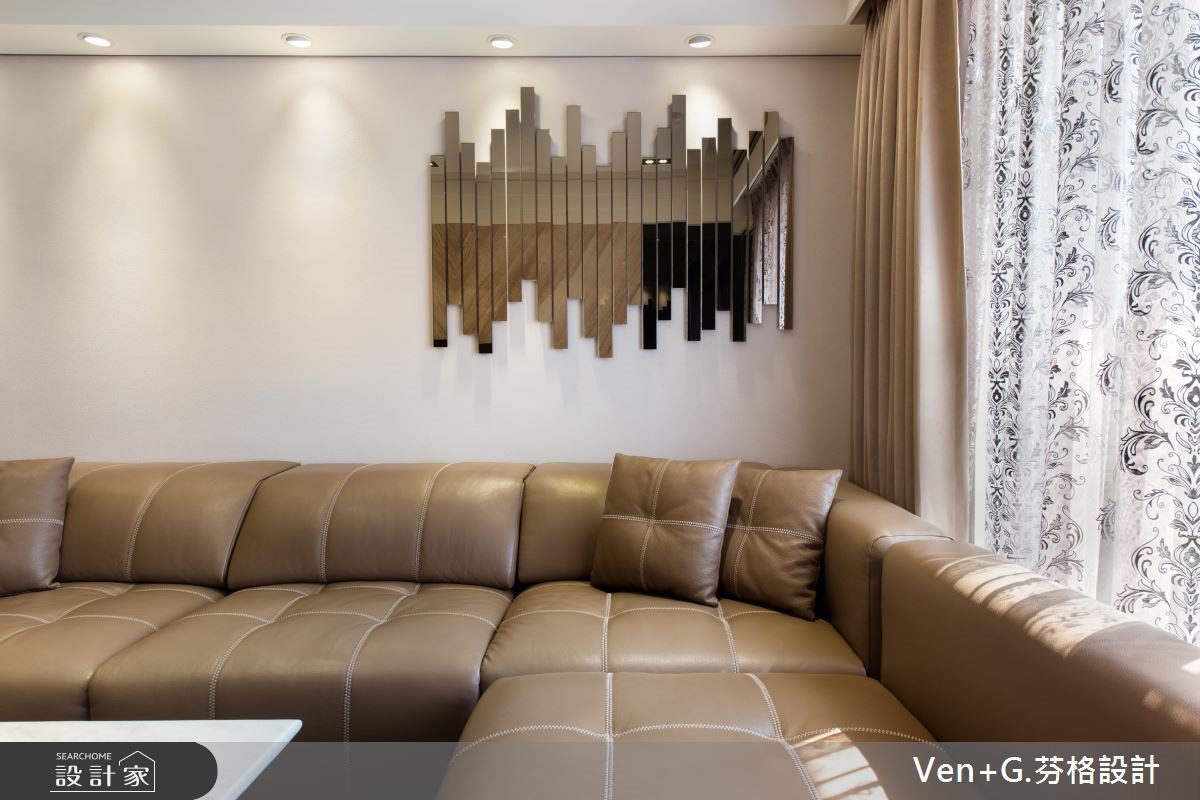 23坪新成屋(5年以下)＿奢華風客廳案例圖片＿芬格空間設計事務所＿芬格設計7.新古典奢華風 新北23坪奢華風之9