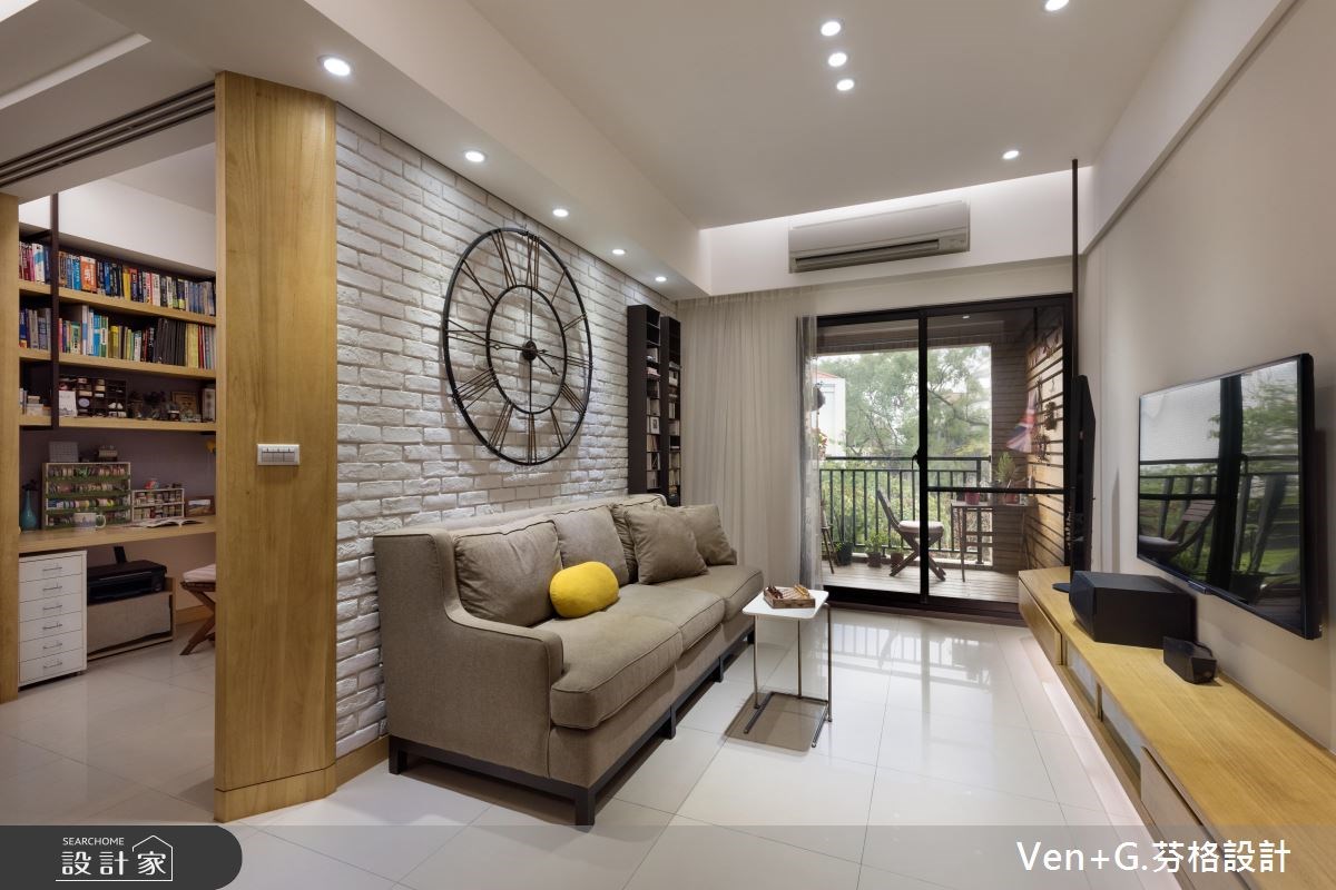 23坪新成屋(5年以下)＿北歐風客廳案例圖片＿芬格空間設計事務所＿芬格設計8.山光寂靜‧自然優美 台北23坪北歐風之5
