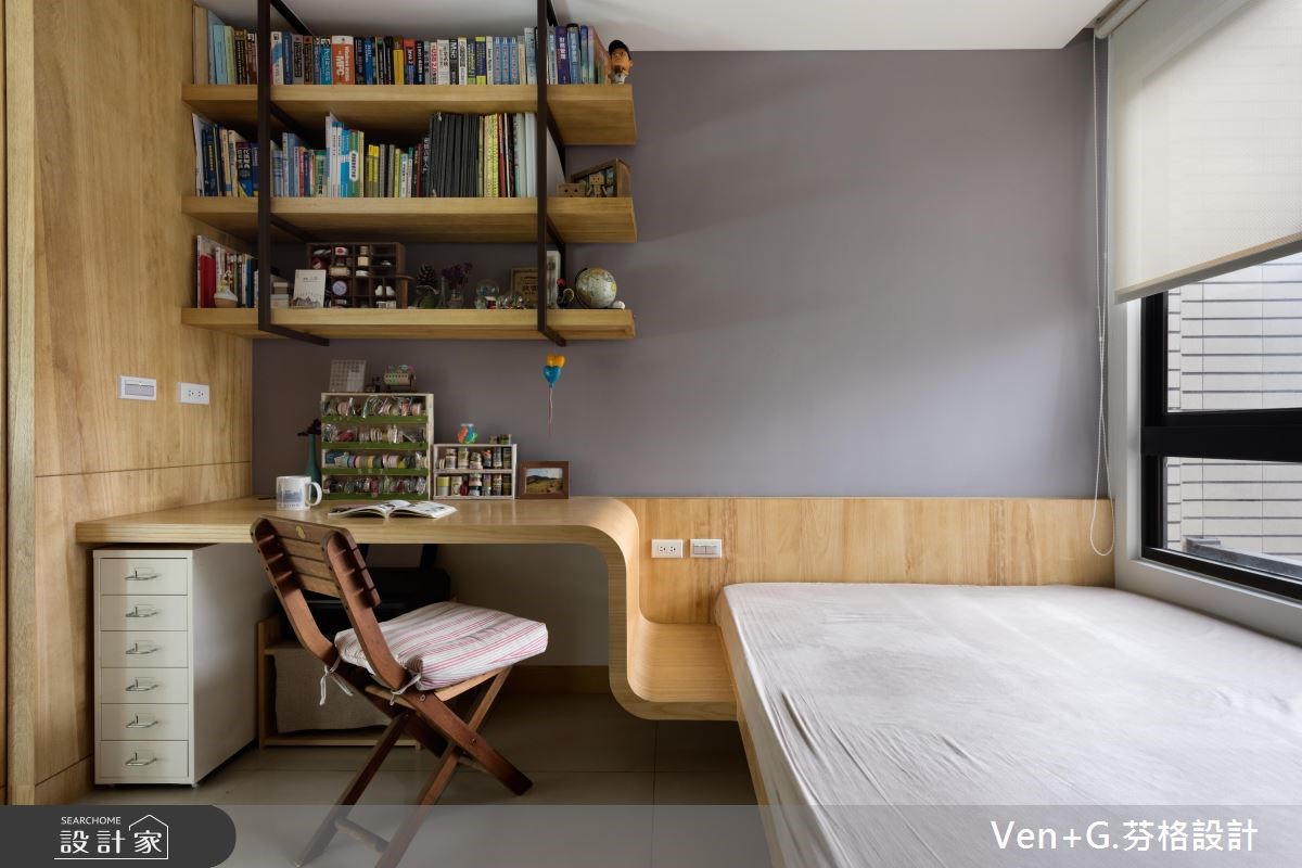 23坪新成屋(5年以下)＿北歐風書房臥榻案例圖片＿芬格空間設計事務所＿芬格設計8.山光寂靜‧自然優美 台北23坪北歐風之12