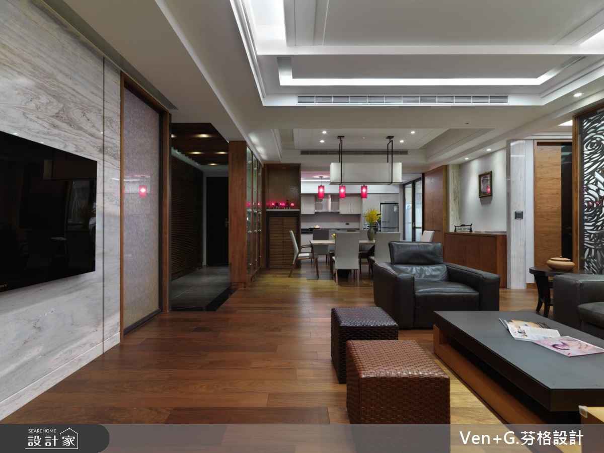 50坪新成屋(5年以下)＿新中式風客廳案例圖片＿芬格空間設計事務所＿芬格設計11.蝶戀花 台北50坪新中式風之6