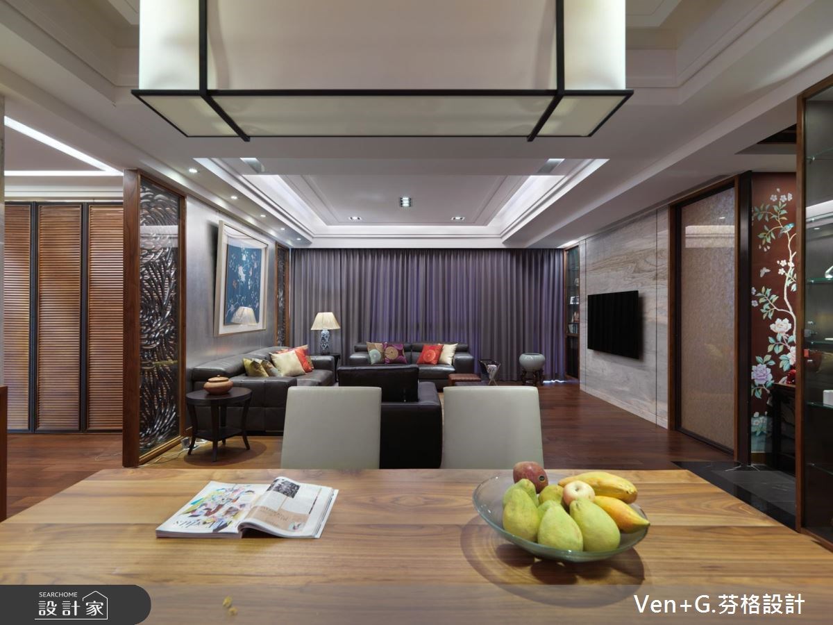 50坪新成屋(5年以下)＿新中式風餐廳案例圖片＿芬格空間設計事務所＿芬格設計11.蝶戀花 台北50坪新中式風之10