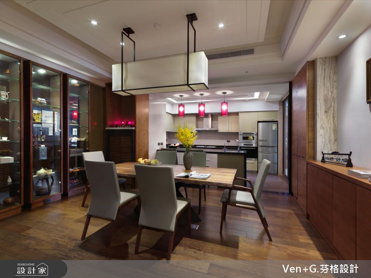 50坪新成屋(5年以下)＿新中式風餐廳案例圖片＿芬格空間設計事務所＿芬格設計11.蝶戀花 台北50坪新中式風之13