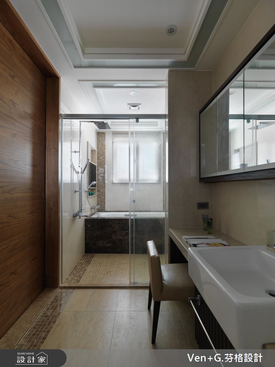 50坪新成屋(5年以下)＿新中式風浴室案例圖片＿芬格空間設計事務所＿芬格設計11.蝶戀花 台北50坪新中式風之25
