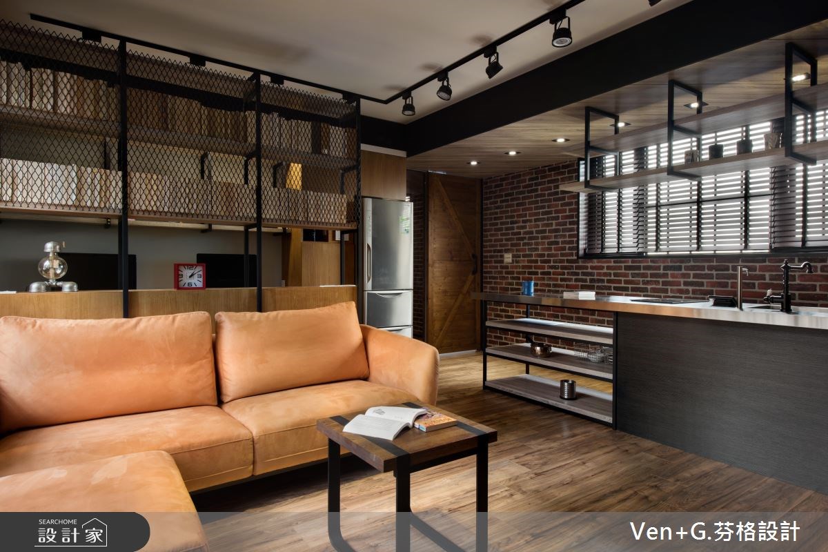 18坪老屋(16~30年)＿工業風客廳案例圖片＿芬格空間設計事務所＿芬格設計12.英倫工業風 新北老屋翻新18坪工業風之7