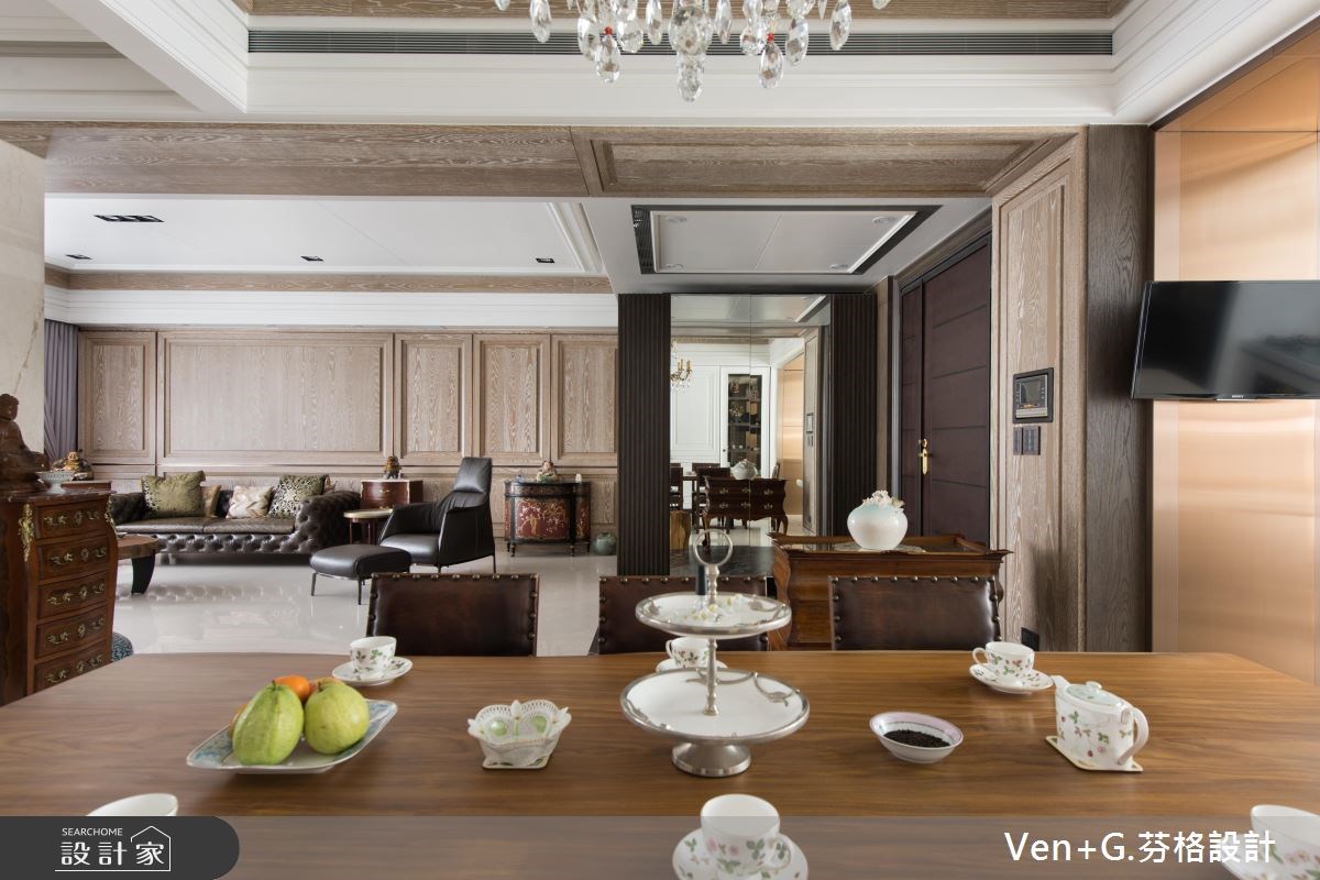 50坪新成屋(5年以下)＿新古典餐廳案例圖片＿芬格空間設計事務所＿芬格設計13.向陽顏色 台北50坪新古典風之6
