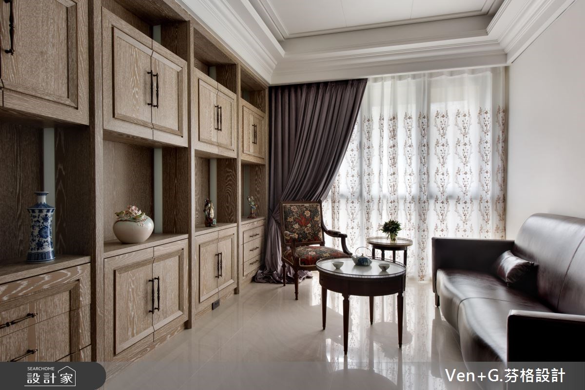 50坪新成屋(5年以下)＿新古典書房案例圖片＿芬格空間設計事務所＿芬格設計13.向陽顏色 台北50坪新古典風之14