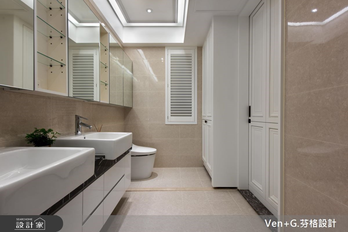 50坪新成屋(5年以下)＿新古典浴室案例圖片＿芬格空間設計事務所＿芬格設計13.向陽顏色 台北50坪新古典風之17