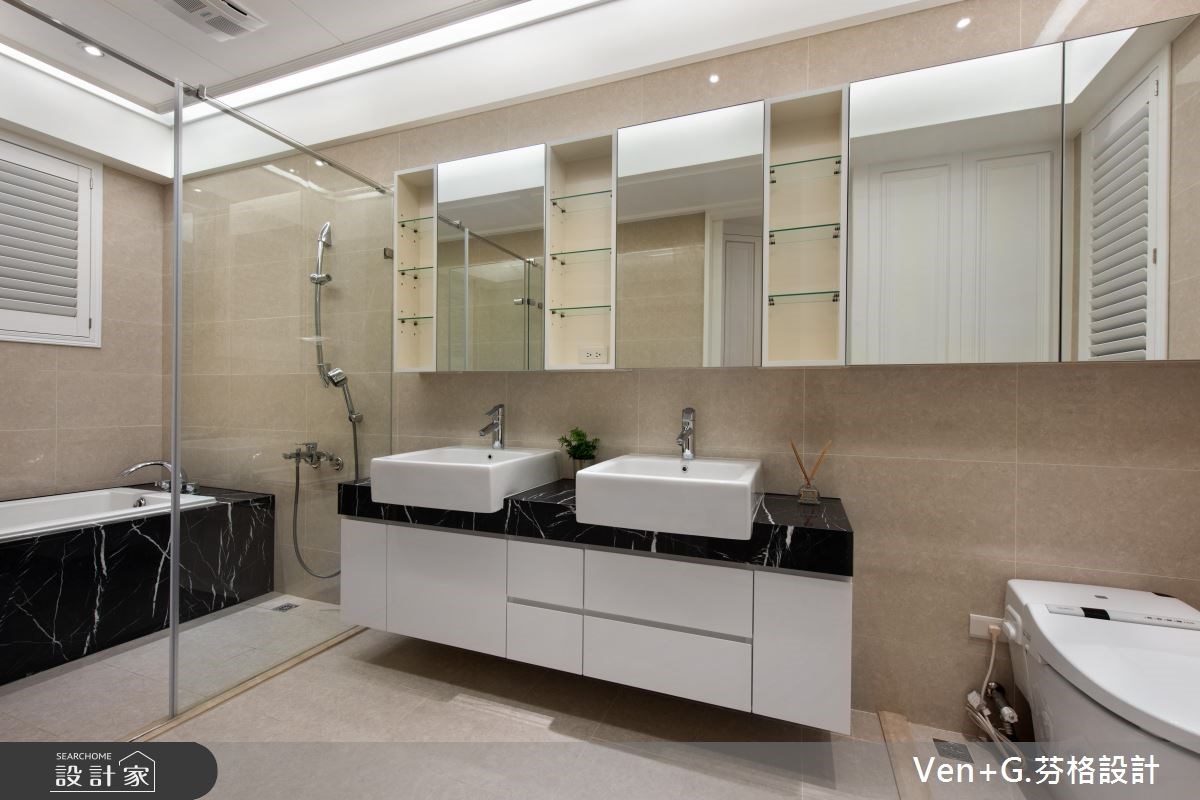 50坪新成屋(5年以下)＿新古典浴室案例圖片＿芬格空間設計事務所＿芬格設計13.向陽顏色 台北50坪新古典風之18