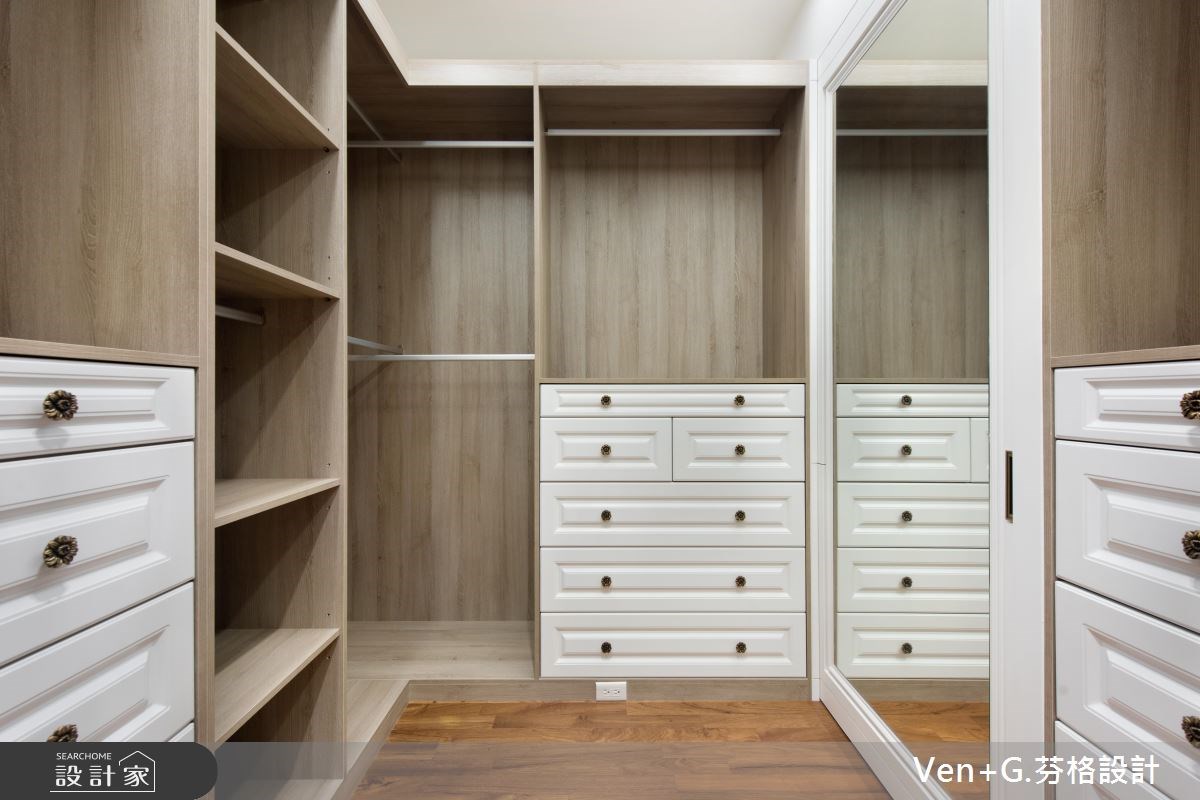 50坪新成屋(5年以下)＿新古典更衣間案例圖片＿芬格空間設計事務所＿芬格設計13.向陽顏色 台北50坪新古典風之26