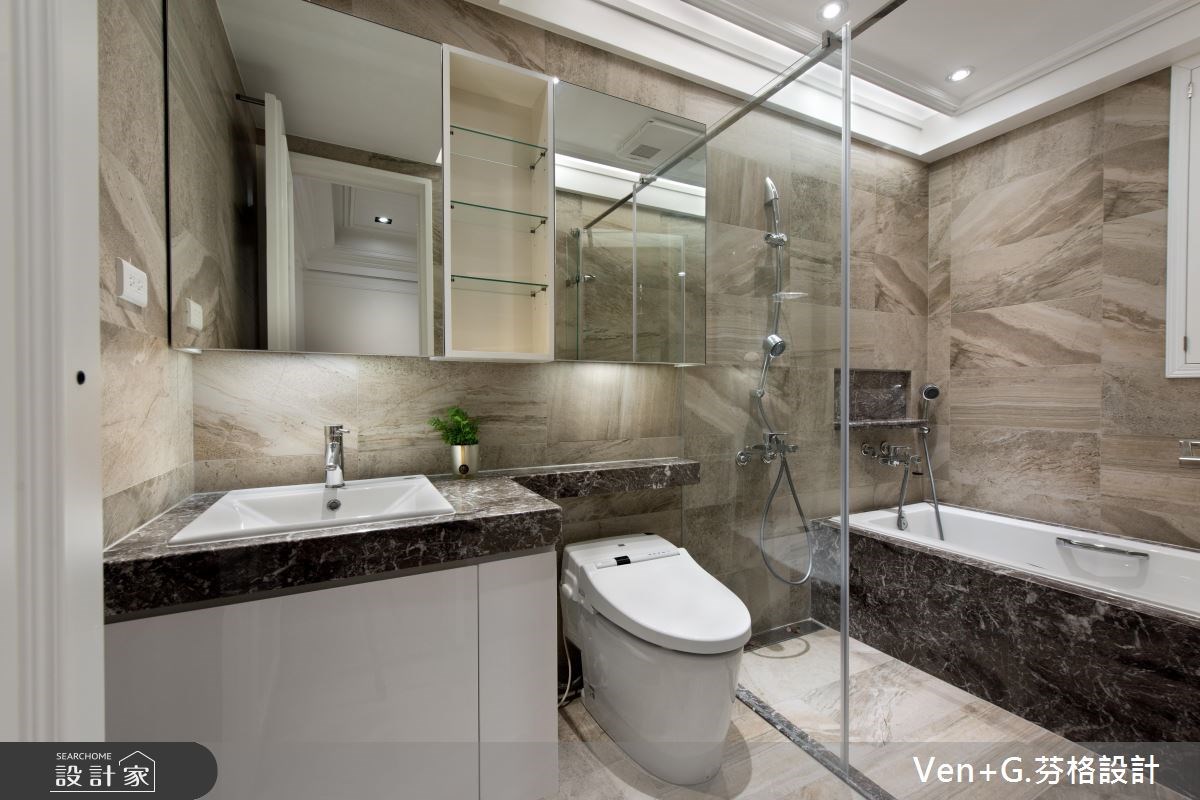 50坪新成屋(5年以下)＿新古典浴室案例圖片＿芬格空間設計事務所＿芬格設計13.向陽顏色 台北50坪新古典風之30