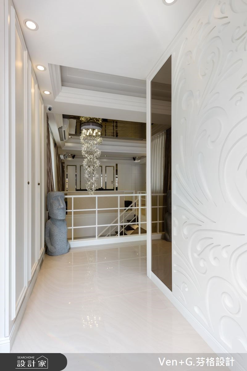 22坪老屋(16~30年)＿奢華風玄關案例圖片＿芬格空間設計事務所＿芬格設計14.不思議的華麗變身 台北老屋翻新22坪奢華風之1