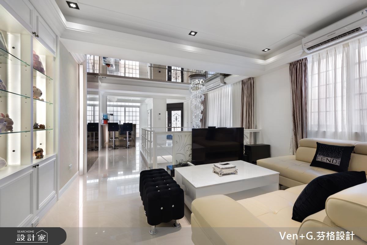 22坪老屋(16~30年)＿奢華風客廳案例圖片＿芬格空間設計事務所＿芬格設計14.不思議的華麗變身 台北老屋翻新22坪奢華風之5