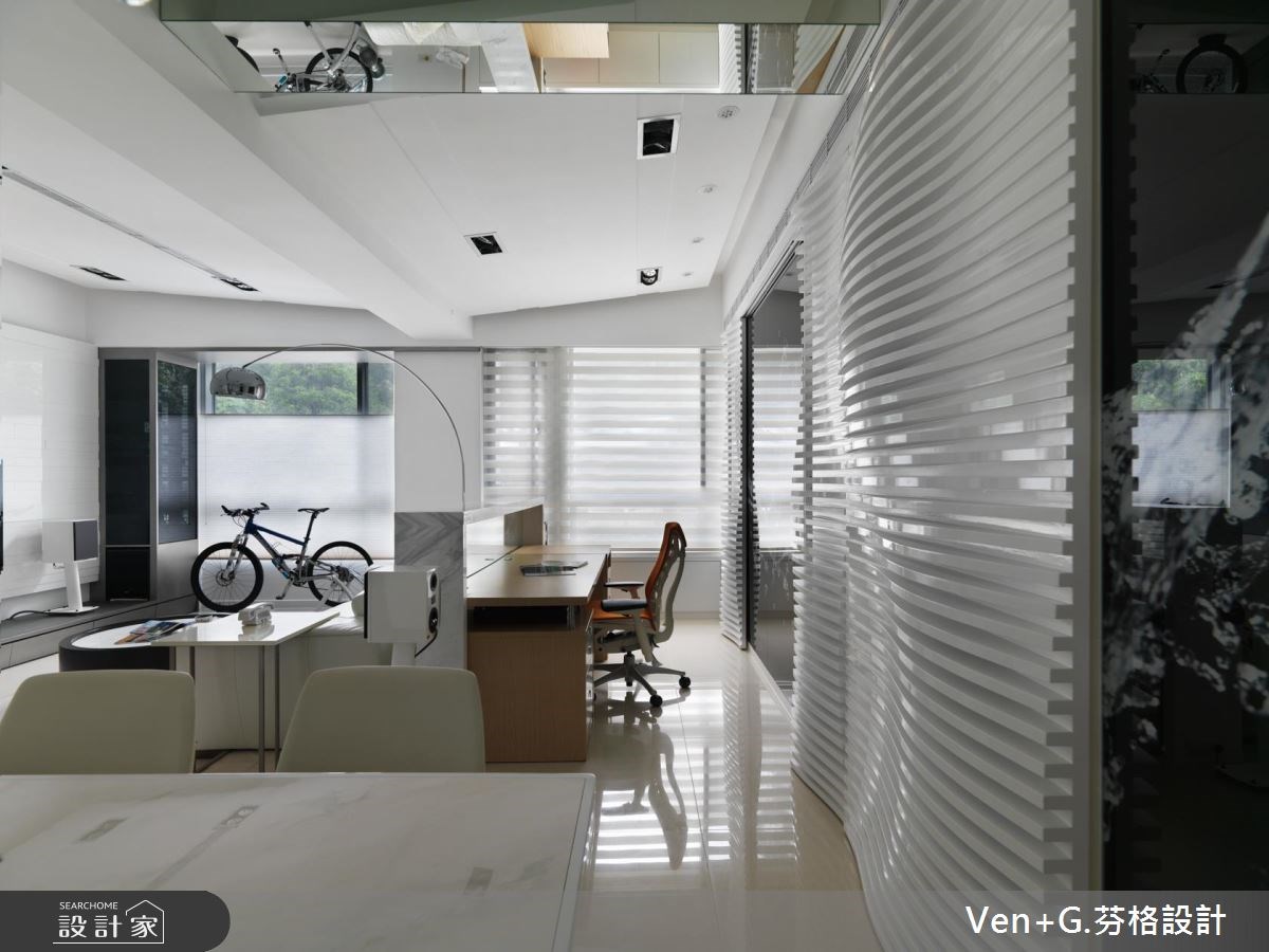 30坪新成屋(5年以下)＿現代風工作區案例圖片＿芬格空間設計事務所＿芬格設計15.山光中的水影 台北30坪現代風之11