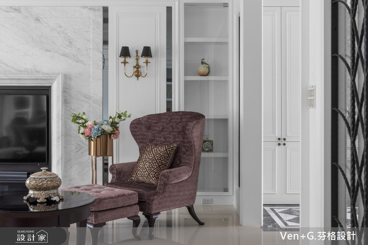 130坪新成屋(5年以下)＿美式風客廳案例圖片＿芬格空間設計事務所＿芬格設計17.自然人文風雅 台北130坪美式風之9