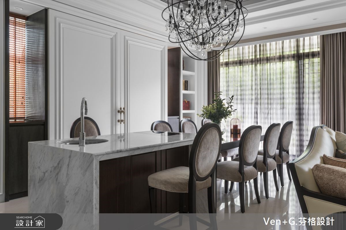 130坪新成屋(5年以下)＿美式風餐廳案例圖片＿芬格空間設計事務所＿芬格設計17.自然人文風雅 台北130坪美式風之10