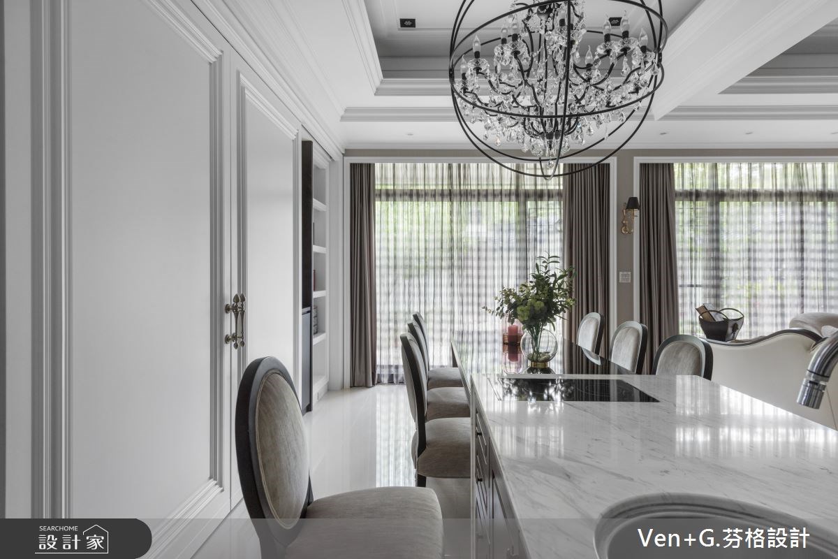 130坪新成屋(5年以下)＿美式風餐廳案例圖片＿芬格空間設計事務所＿芬格設計17.自然人文風雅 台北130坪美式風之11