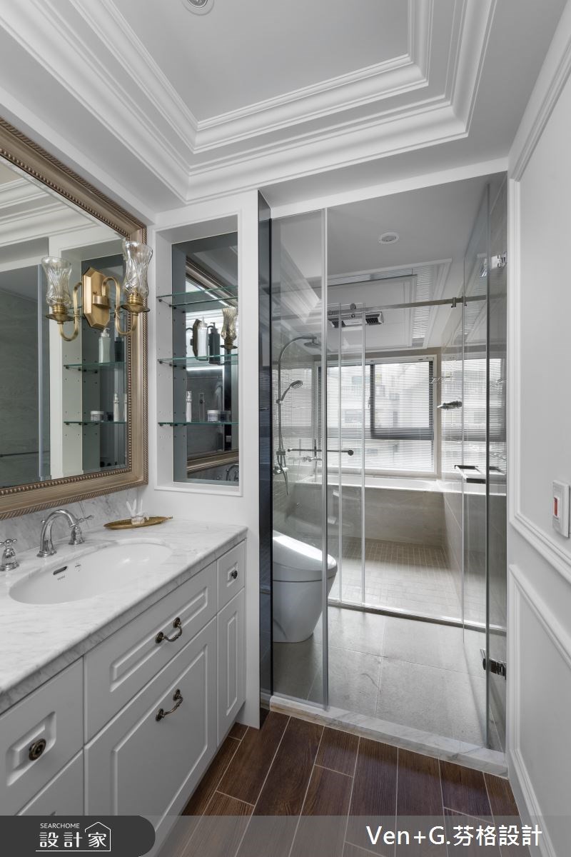 130坪新成屋(5年以下)＿美式風浴室案例圖片＿芬格空間設計事務所＿芬格設計17.自然人文風雅 台北130坪美式風之31