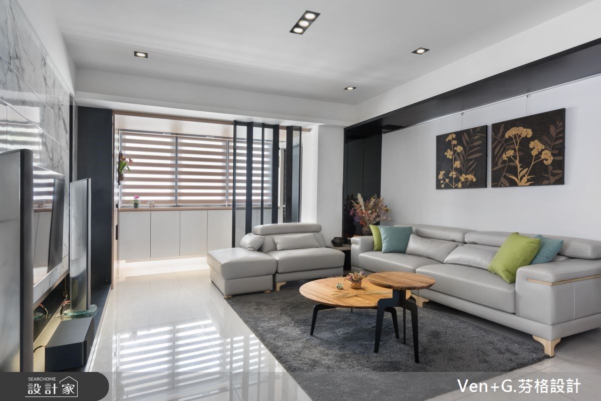 30坪老屋(16~30年)＿簡約風客廳案例圖片＿芬格空間設計事務所＿芬格設計18.自然。人文。風雅 台北老屋翻新30坪簡約風之3