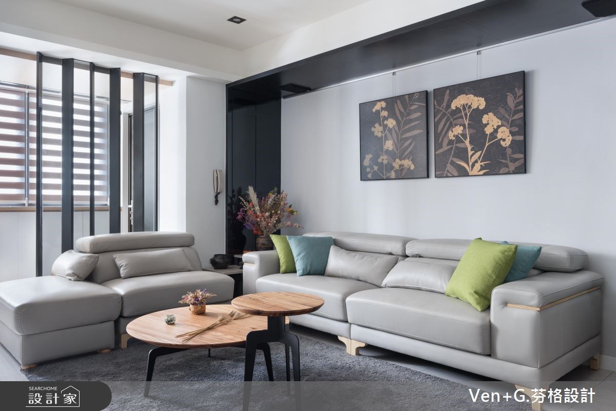 30坪老屋(16~30年)＿簡約風客廳案例圖片＿芬格空間設計事務所＿芬格設計18.自然。人文。風雅 台北老屋翻新30坪簡約風之4