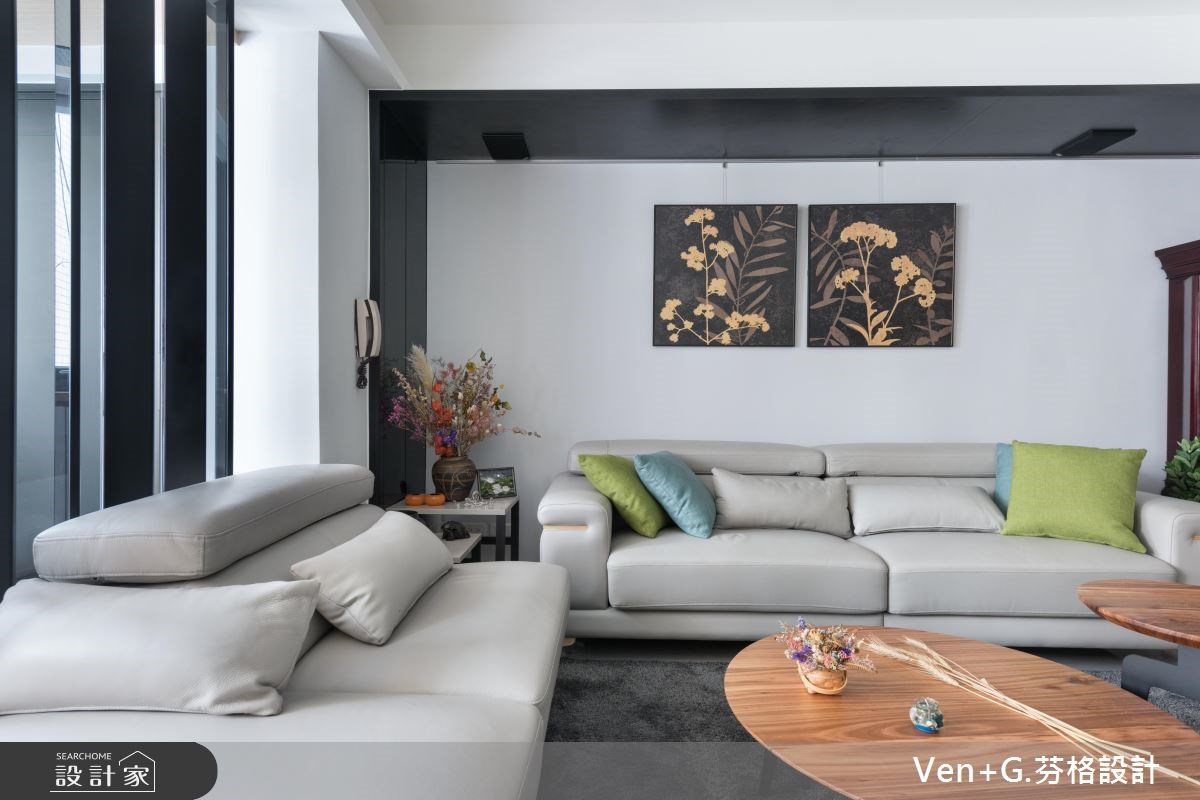 30坪老屋(16~30年)＿簡約風客廳案例圖片＿芬格空間設計事務所＿芬格設計18.自然。人文。風雅 台北老屋翻新30坪簡約風之5