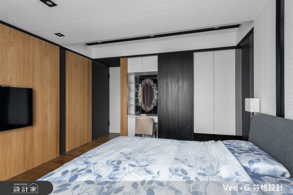 45坪新成屋(5年以下)＿混搭風臥室案例圖片＿芬格空間設計事務所＿芬格設計20.靜謐 新北45坪混搭風之16