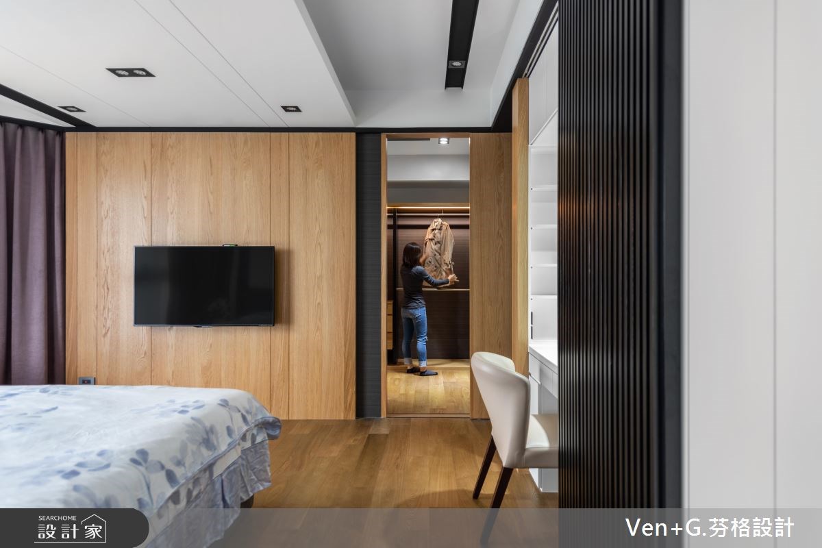 45坪新成屋(5年以下)＿混搭風臥室案例圖片＿芬格空間設計事務所＿芬格設計20.靜謐 新北45坪混搭風之17