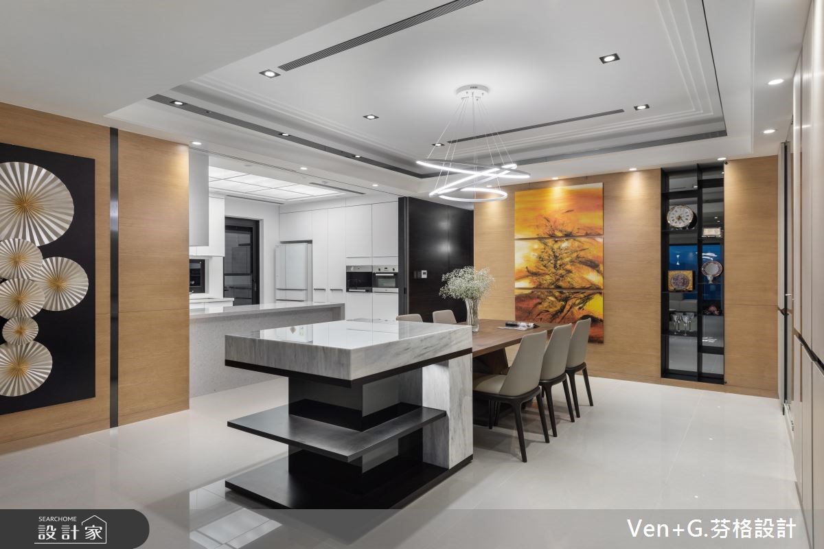 60坪新成屋(5年以下)＿奢華風餐廳案例圖片＿芬格空間設計事務所＿芬格設計21.畫題&年鑑 竹北60坪奢華風之3