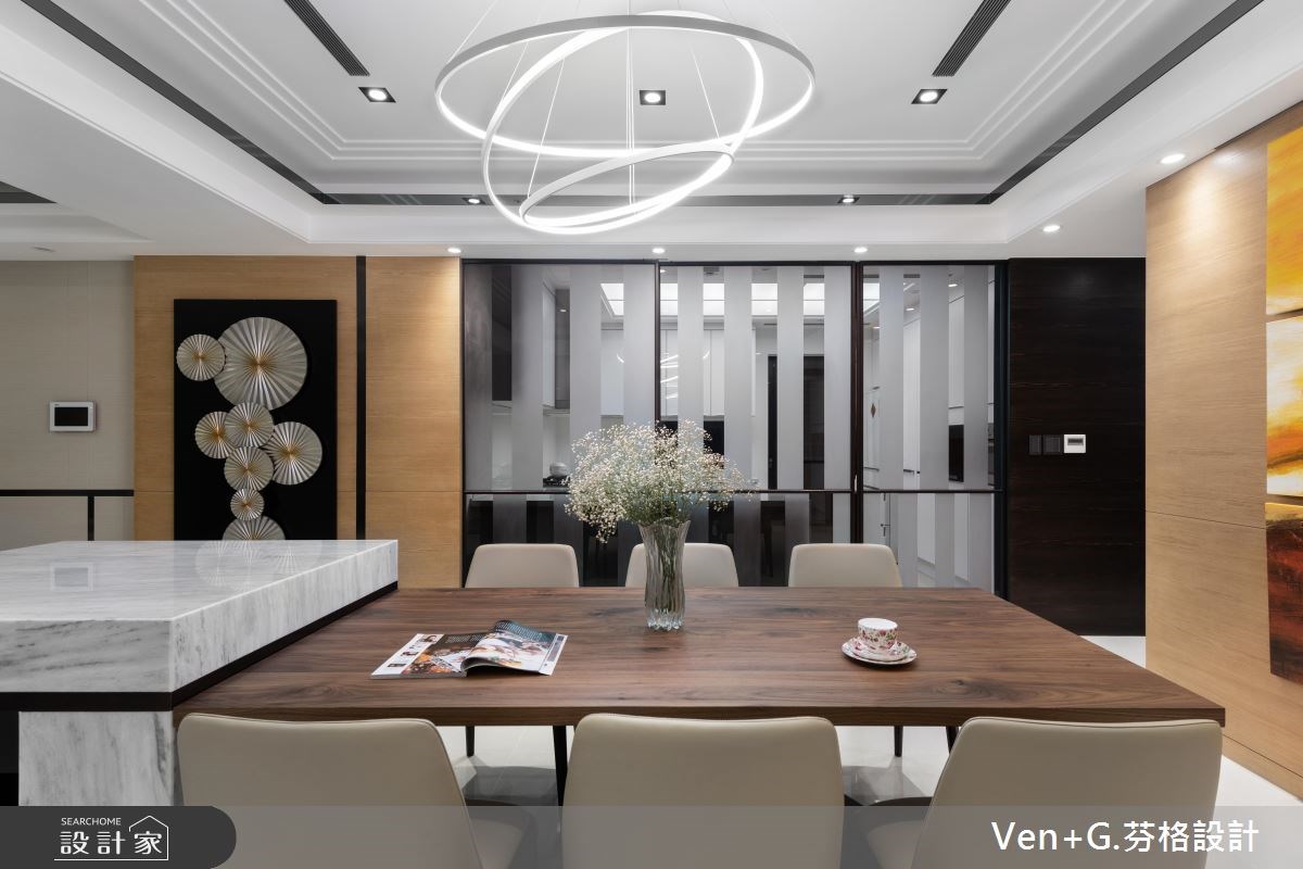 60坪新成屋(5年以下)＿奢華風餐廳案例圖片＿芬格空間設計事務所＿芬格設計21.畫題&年鑑 竹北60坪奢華風之4