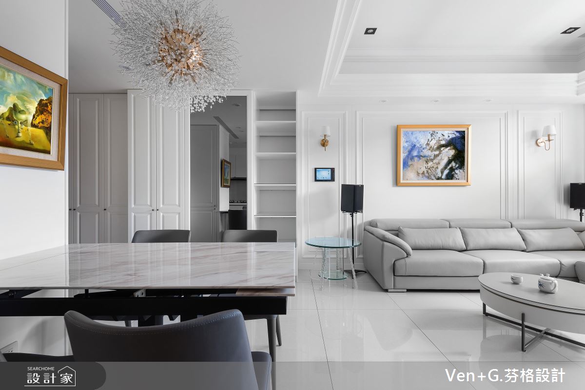 22坪新成屋(5年以下)＿美式風客廳餐廳案例圖片＿芬格空間設計事務所＿芬格設計25.典藏質感輕美式 新北22坪美式風之2