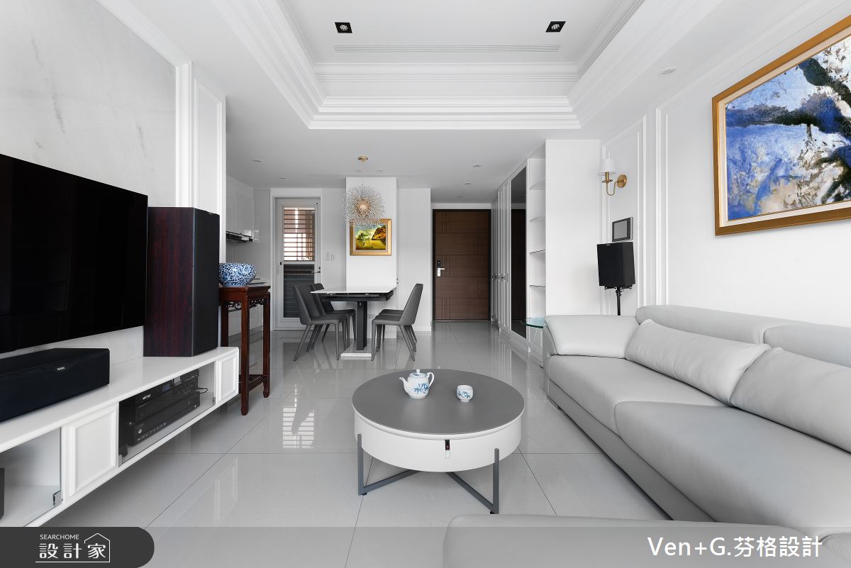 22坪新成屋(5年以下)＿美式風客廳案例圖片＿芬格空間設計事務所＿芬格設計25.典藏質感輕美式 新北22坪美式風之1