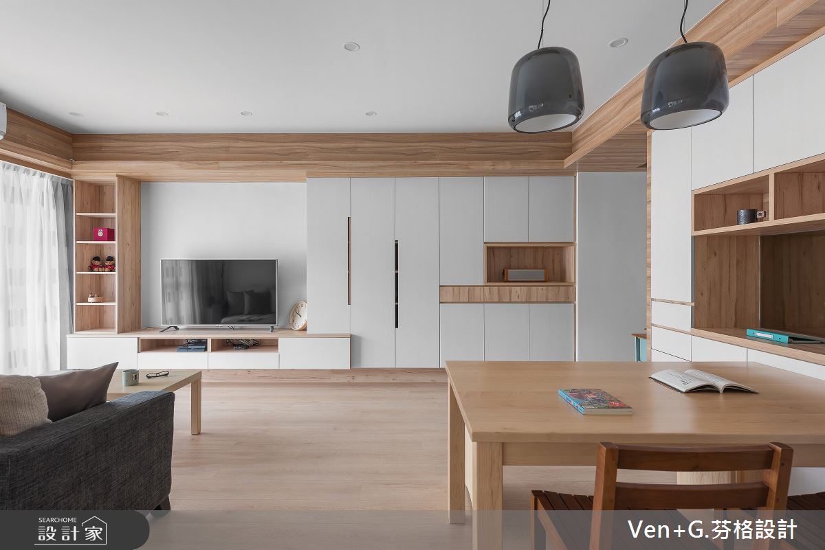 23坪老屋(16~30年)＿簡約風客廳餐廳案例圖片＿芬格空間設計事務所＿芬格設計26.無壓 台北老屋翻新23坪簡約風之6590